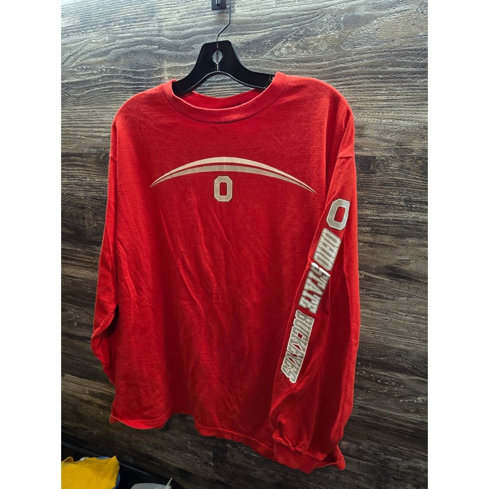 Vintage Ohio State Buckeyes Long Sleeve Shirt Mens Large Red VF Imagewear NCAA